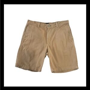 J. Crew Re-Imagined Chino Shorts Mens 31 Khaki Tan 9" Inseam Cotton 7.5" Rise